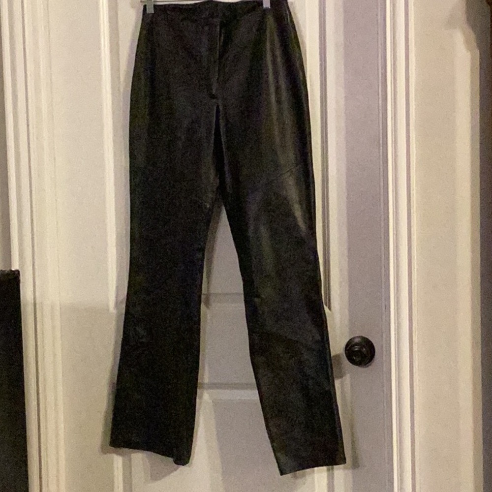 Black leather pants